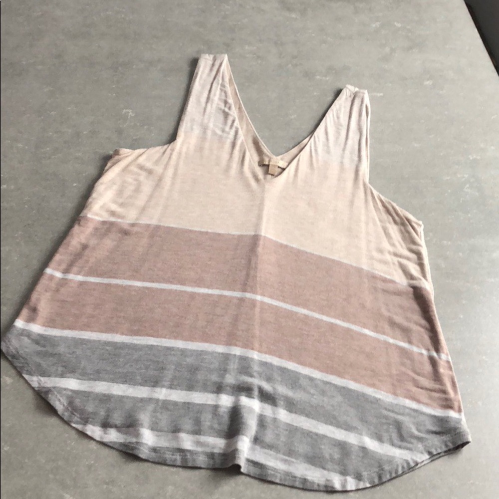 Anthropologie stripped sleeveless tank